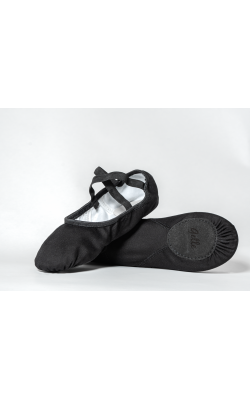 GioiaFlex Stretch Canvas Split Sole Ballet-black