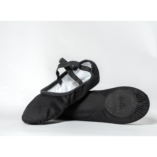 GioiaFlex Stretch Canvas Split Sole Ballet-black
