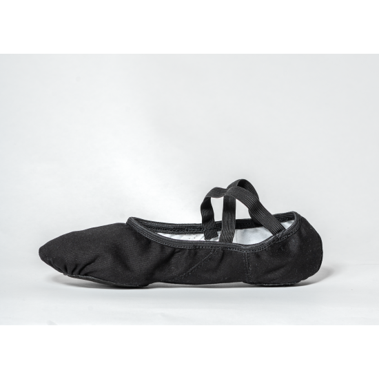 GioiaFlex Stretch Canvas Split Sole Ballet-black