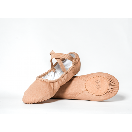 GioiaFlex Stretch Canvas Split Sole Ballet-tan