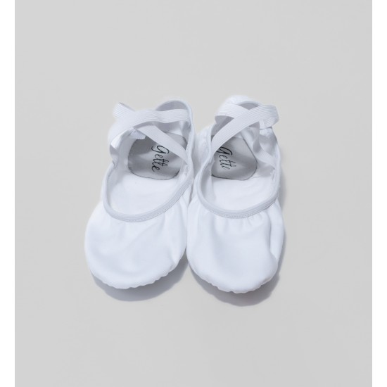 GioiaFlex Stretch Canvas Split Sole Ballet-white