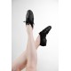 Junto Leather Neoprene Lace-up Jazz-Black