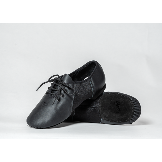 Junto Leather Neoprene Lace-up Jazz-Black