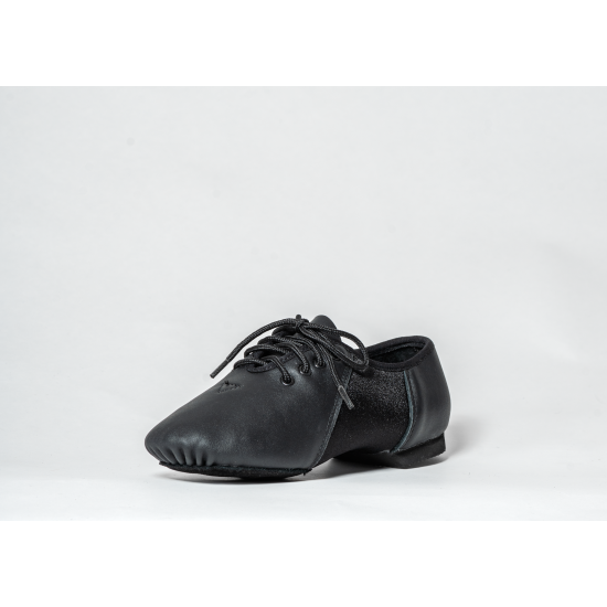 Junto Leather Neoprene Lace-up Jazz-Black