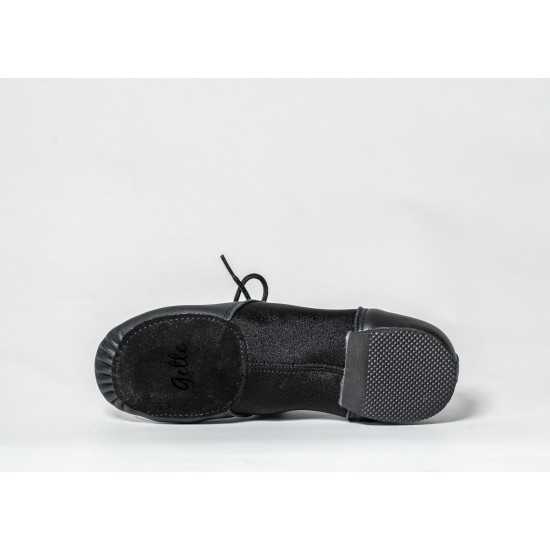 Junto Leather Neoprene Lace-up Jazz-Black