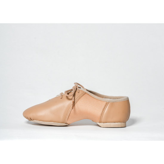 Junto Leather Neoprene Lace-up Jazz-Tan