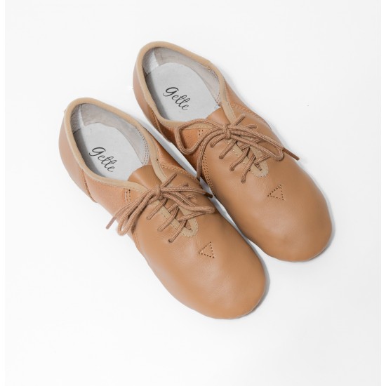 Junto Leather Neoprene Lace-up Jazz-Tan